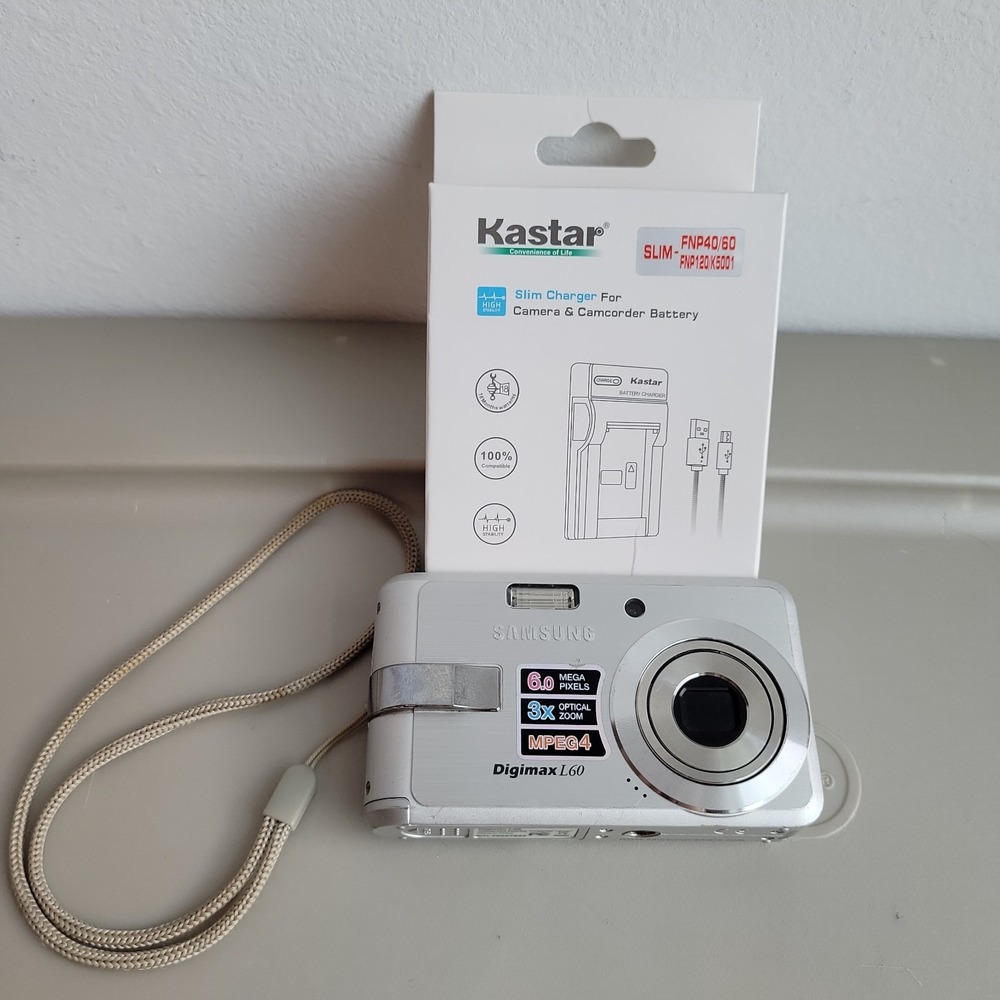Samsung Digimax L60 6.0MP Digital Camera 3x Optical Zoom Camera & Battery Tested